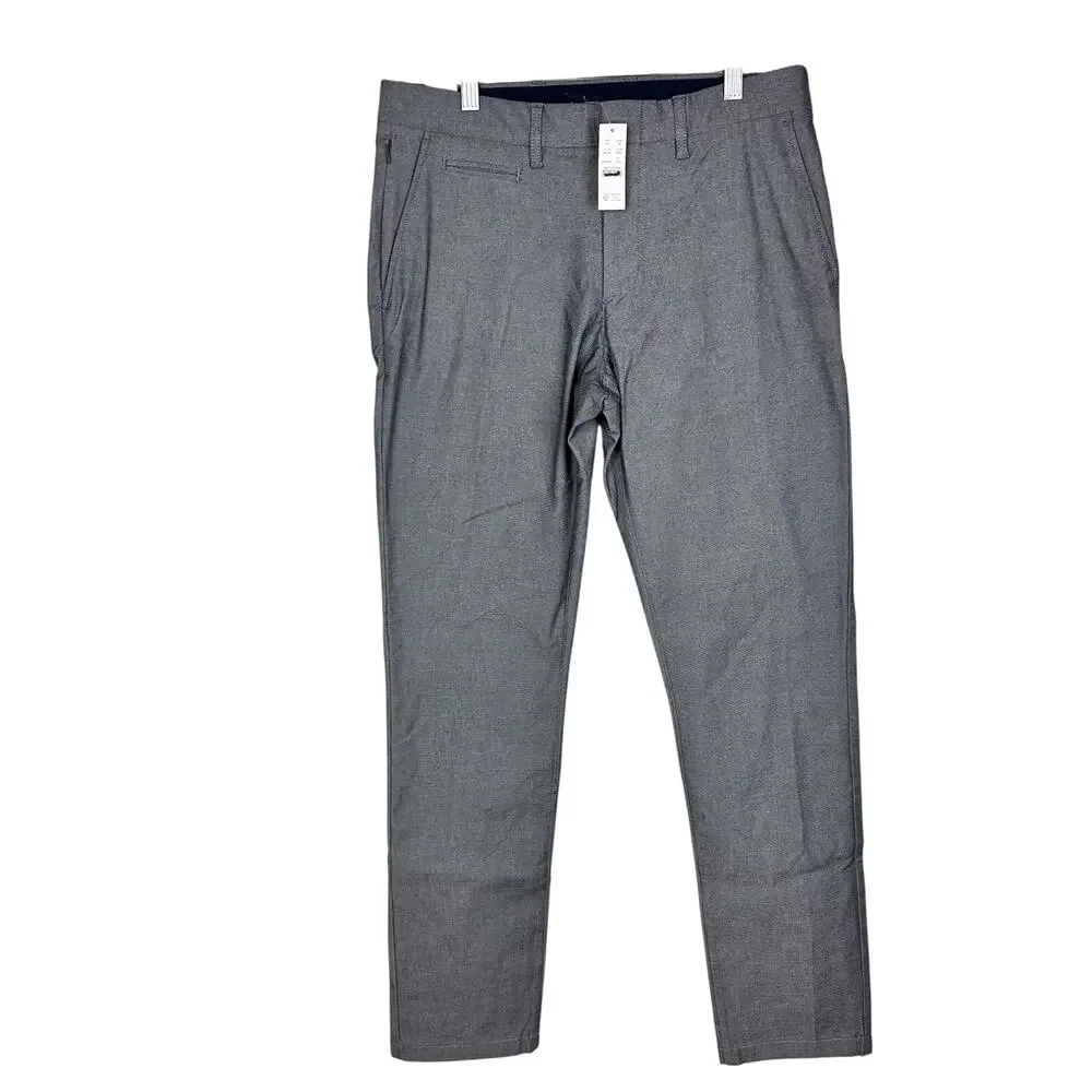 J.Crew Men's 484 Slim-fit tech Oxford Work Pant Black White Oxford Sz 31x32 NWT